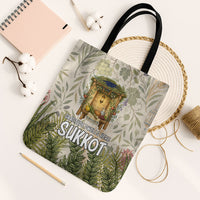 Sukkot Tote Bag Jewish Holiday Gratitude Dwells Here - Vintage Botanical Sukkah