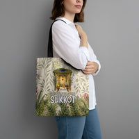 Sukkot Tote Bag Jewish Holiday Gratitude Dwells Here - Vintage Botanical Sukkah