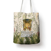 Sukkot Tote Bag Jewish Holiday Gratitude Dwells Here - Vintage Botanical Sukkah