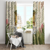 Sukkot Window Curtain Jewish Holiday Gratitude Dwells Here - Vintage Botanical Sukkah