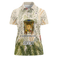 Sukkot Women Polo Shirt Jewish Holiday Gratitude Dwells Here - Vintage Botanical Sukkah
