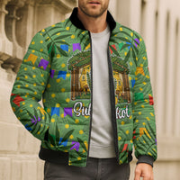 Sukkot Jewish Bomber Puffer Jacket Colorful Sukkot Festival Of Tabernacles