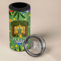 Sukkot Jewish 4 in 1 Can Cooler Tumbler Colorful Sukkot Festival Of Tabernacles