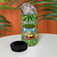 Sukkot Jewish 4 in 1 Can Cooler Tumbler Colorful Sukkot Festival Of Tabernacles