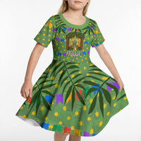 Sukkot Jewish Kid Short Sleeve Dress Colorful Sukkot Festival Of Tabernacles