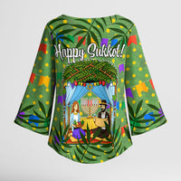 Sukkot Jewish Kimono Sleeve Blouse Colorful Sukkot Festival Of Tabernacles
