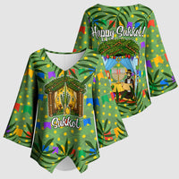 Sukkot Jewish Kimono Sleeve Blouse Colorful Sukkot Festival Of Tabernacles