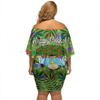 Sukkot Jewish Off Shoulder Short Dress Colorful Sukkot Festival Of Tabernacles