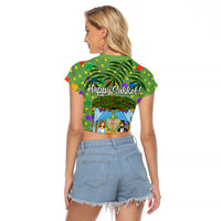 Sukkot Jewish Raglan Cropped T Shirt Colorful Sukkot Festival Of Tabernacles