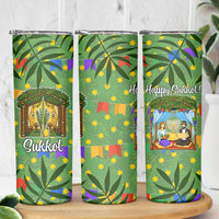 Sukkot Jewish Skinny Tumbler Colorful Sukkot Festival Of Tabernacles