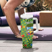 Sukkot Jewish Tumbler With Handle Colorful Sukkot Festival Of Tabernacles