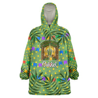 Sukkot Jewish Wearable Blanket Hoodie Colorful Sukkot Festival Of Tabernacles