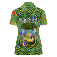 Sukkot Jewish Women Polo Shirt Colorful Sukkot Festival Of Tabernacles