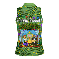 Sukkot Jewish Women Sleeveless Polo Shirt Colorful Sukkot Festival Of Tabernacles