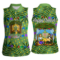 Sukkot Jewish Women Sleeveless Polo Shirt Colorful Sukkot Festival Of Tabernacles
