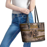 Theseus The Hero Of Athens Leather Tote Bag Greek Mythology Minotaur Ancient Warrior Art
