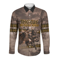 Theseus The Hero Of Athens Long Sleeve Button Shirt Greek Mythology Minotaur Ancient Warrior Art