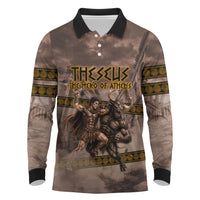 Theseus The Hero Of Athens Long Sleeve Polo Shirt Greek Mythology Minotaur Ancient Warrior Art