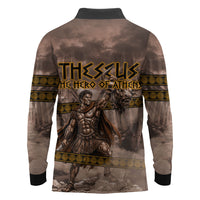 Theseus The Hero Of Athens Long Sleeve Polo Shirt Greek Mythology Minotaur Ancient Warrior Art