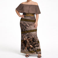 Theseus The Hero Of Athens Off Shoulder Maxi Dress Greek Mythology Minotaur Ancient Warrior Art