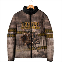 Theseus The Hero Of Athens Padded Jacket Greek Mythology Minotaur Ancient Warrior Art