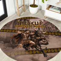 Theseus The Hero Of Athens Round Carpet Greek Mythology Minotaur Ancient Warrior Art