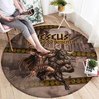 Theseus The Hero Of Athens Round Carpet Greek Mythology Minotaur Ancient Warrior Art
