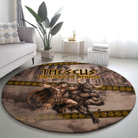 Theseus The Hero Of Athens Round Carpet Greek Mythology Minotaur Ancient Warrior Art