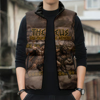 Theseus The Hero Of Athens Sleeveless Puffer Jacket Greek Mythology Minotaur Ancient Warrior Art