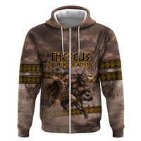 Theseus The Hero Of Athens Zip Hoodie Greek Mythology Minotaur Ancient Warrior Art