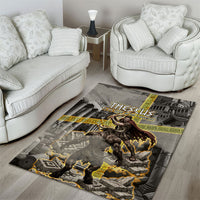 Theseus In The Heart Of The Labyrinth Area Rug Ancient Greek Mythology Minotaur Warrior Battle Art