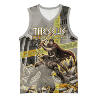 Theseus In The Heart Of The Labyrinth Basketball Jersey Ancient Greek Mythology Minotaur Warrior Battle Art