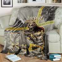Theseus In The Heart Of The Labyrinth Blanket Ancient Greek Mythology Minotaur Warrior Battle Art