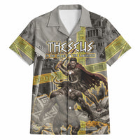 Theseus In The Heart Of The Labyrinth Hawaiian Shirt Ancient Greek Mythology Minotaur Warrior Battle Art