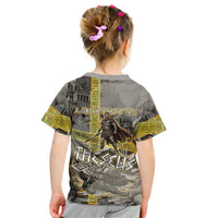 Theseus In The Heart Of The Labyrinth Kid T Shirt Ancient Greek Mythology Minotaur Warrior Battle Art