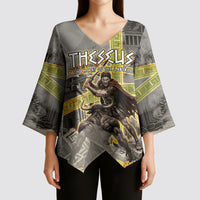 Theseus In The Heart Of The Labyrinth Kimono Sleeve Blouse Ancient Greek Mythology Minotaur Warrior Battle Art
