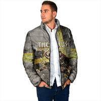 Theseus In The Heart Of The Labyrinth Padded Jacket Ancient Greek Mythology Minotaur Warrior Battle Art