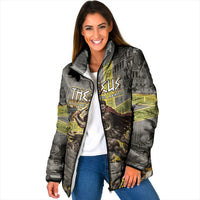 Theseus In The Heart Of The Labyrinth Padded Jacket Ancient Greek Mythology Minotaur Warrior Battle Art