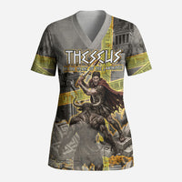 Theseus In The Heart Of The Labyrinth Scrub Top Ancient Greek Mythology Minotaur Warrior Battle Art