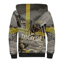 Theseus In The Heart Of The Labyrinth Sherpa Hoodie Ancient Greek Mythology Minotaur Warrior Battle Art