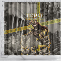 Theseus In The Heart Of The Labyrinth Shower Curtain Ancient Greek Mythology Minotaur Warrior Battle Art