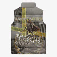 Theseus In The Heart Of The Labyrinth Sleeveless Puffer Jacket Ancient Greek Mythology Minotaur Warrior Battle Art