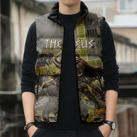 Theseus In The Heart Of The Labyrinth Sleeveless Puffer Jacket Ancient Greek Mythology Minotaur Warrior Battle Art