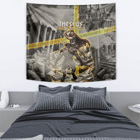 Theseus In The Heart Of The Labyrinth Tapestry Ancient Greek Mythology Minotaur Warrior Battle Art