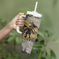 Theseus In The Heart Of The Labyrinth Tumbler With Handle Ancient Greek Mythology Minotaur Warrior Battle Art