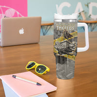 Theseus In The Heart Of The Labyrinth Tumbler With Handle Ancient Greek Mythology Minotaur Warrior Battle Art