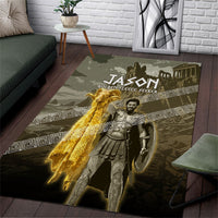 Jason Golden Fleece Seeker Area Rug Ancient Greek Mythology Heroic Warrior Dragon Battle
