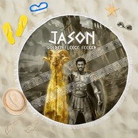 Jason Golden Fleece Seeker Beach Blanket Ancient Greek Mythology Heroic Warrior Dragon Battle