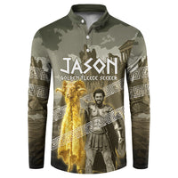 Jason Golden Fleece Seeker Button Sweatshirt Ancient Greek Mythology Heroic Warrior Dragon Battle
