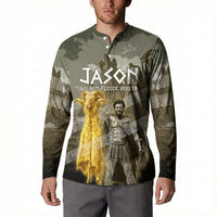 Jason Golden Fleece Seeker Button Sweatshirt Ancient Greek Mythology Heroic Warrior Dragon Battle